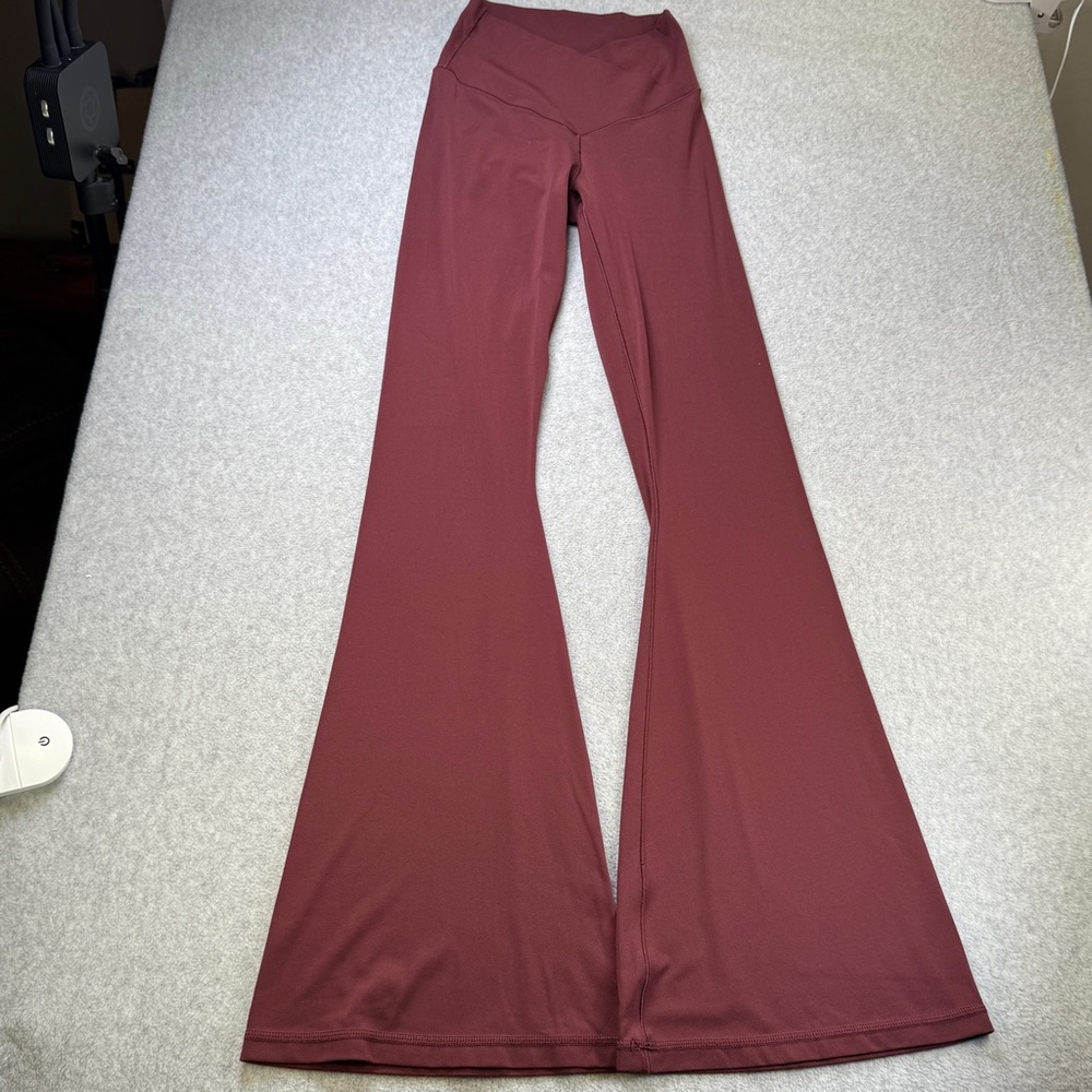 OFFLINE by Aerie Real Me Hi Rise Flare Leggings Burgundy Maroon Women's S